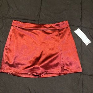 Urban Outfitters Red Satin Skirt